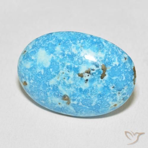 Turchese Blu verdastro naturale da 27.18 ct, Ovale, Opaco