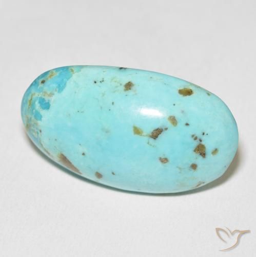 Turchese Blu verdastro medio naturale da 45.70 ct, Ovale, Opaco
