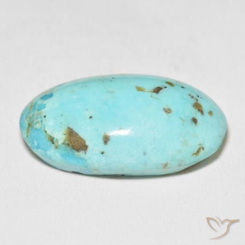Turchese Blu verdastro medio naturale da 45.70 ct, Ovale, Opaco