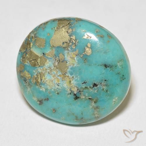 Turchese Verde blu naturale da 23.46 ct, Ovale, Opaco