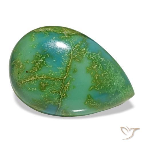 Turchese naturale multicolore da 12,52 ct, taglio a pera, opaco