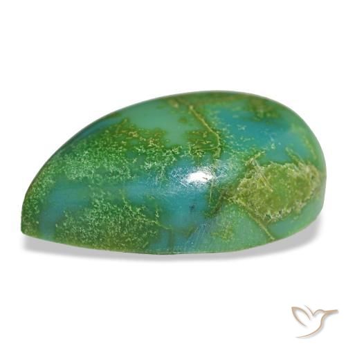 Turchese naturale multicolore da 12,52 ct, taglio a pera, opaco