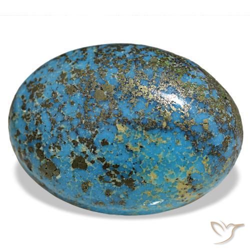 Turchese naturale turchese da 31,32 ct, taglio ovale, opaco