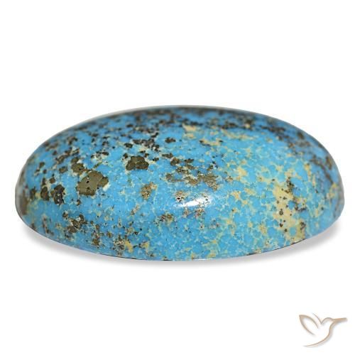 Turchese naturale turchese da 31,32 ct, taglio ovale, opaco