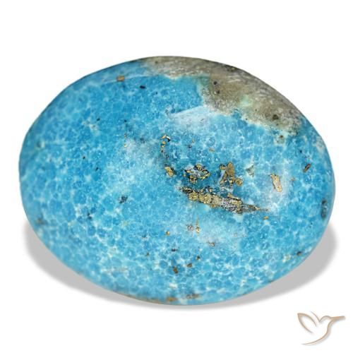 Turchese naturale turchese da 20,57 ct, taglio ovale, opaco