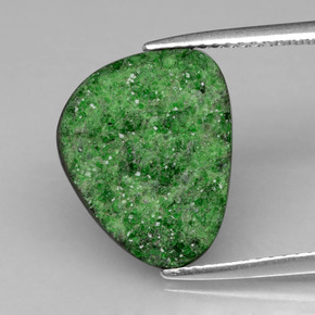 Uvarovite Granato Drusy Verde naturale da 6.95 ct, Forma fantasia, Opaco