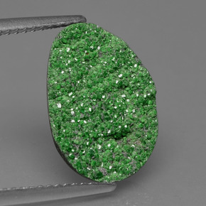 Uvarovite Granato Drusy Verde naturale da 3.78 ct, Forma fantasia, Opaco