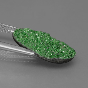 Uvarovite Granato Drusy Verde naturale da 3.78 ct, Forma fantasia, Opaco