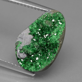 Uvarovite Granato Drusy Verde naturale da 6.64 ct, Forma fantasia, Opaco
