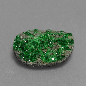 Uvarovite Granato Drusy Verde naturale da 3.34 ct, Forma fantasia, Opaco