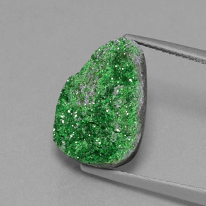 Uvarovite Granato Drusy Verde naturale da 8.29 ct, Forma fantasia, Opaco