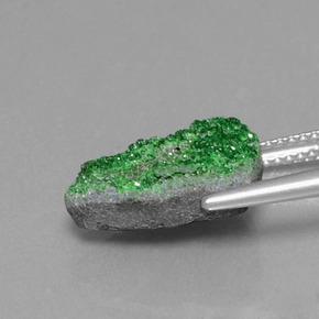 Uvarovite Granato Drusy Verde naturale da 8.29 ct, Forma fantasia, Opaco