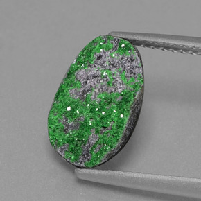 Uvarovite Granato Drusy Verde naturale da 3.14 ct, Forma fantasia, Opaco