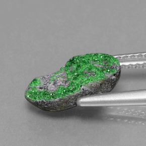 Uvarovite Granato Drusy Verde naturale da 3.14 ct, Forma fantasia, Opaco