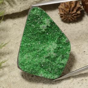Uvarovite Granato Drusy Verde naturale da 49.48 ct, Forma fantasia, Opaco