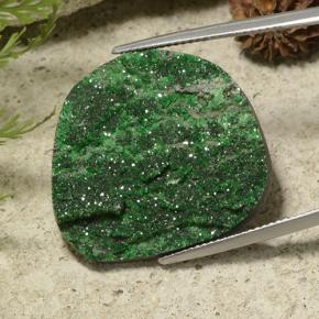 Uvarovite Granato Drusy Verde naturale da 34.35 ct, Forma fantasia, Opaco