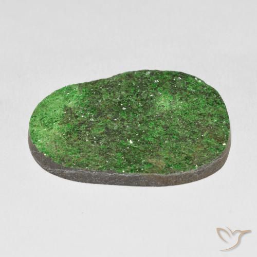 Uvarovite Granato Drusy Verde medio naturale da 47.54 ct, Taglio a fantasia, Opaco
