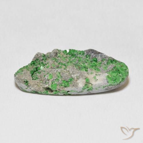 Uvarovite Granato Drusy Deep Earthy Green naturale da 18.60 ct, Taglio a fantasia, Opaco