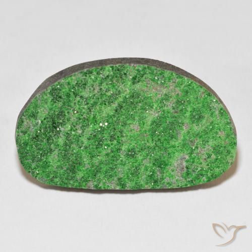 51.56ct Naturale Verde lime Uvarovite Granato Drusy, Taglio a fantasia, Opaco