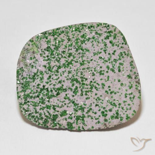 73.43ct Naturale Verde Salvia Chiaro Uvarovite Granato Drusy, Taglio a fantasia, Opaco