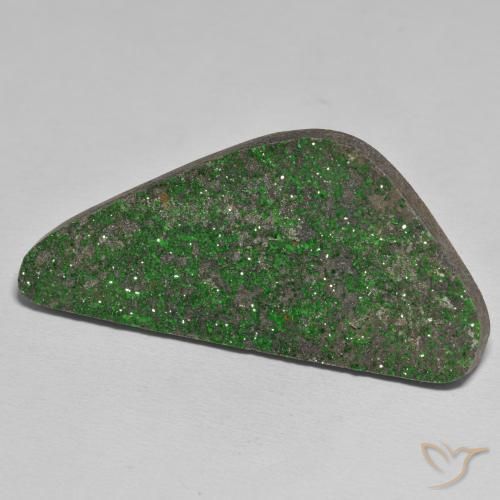 Uvarovite Granato Drusy Verde scuro naturale da 58.67 ct, Taglio a fantasia, Opaco