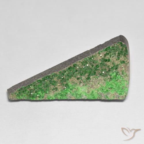 51.09ct Naturale Verde Uvarovite Granato Drusy, Taglio a fantasia, Opaco