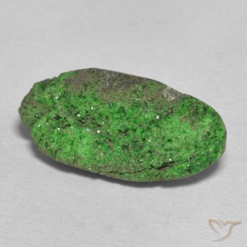 Uvarovite Granato Drusy Verde scuro naturale da 13.25 ct, Ovale, Opaco