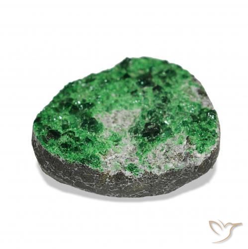 Uvarovite Granato Drusy Deep Earthy Green naturale da 6.25 ct, Taglio a fantasia, Opaco