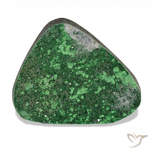 32.90ct Verde Uvarovite Granato Drusy, Taglio a fantasia, Opaco