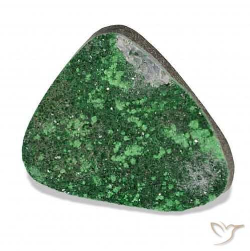 Uvarovite Granato Drusy Verde naturale da 32.90 ct, Taglio a fantasia, Opaco