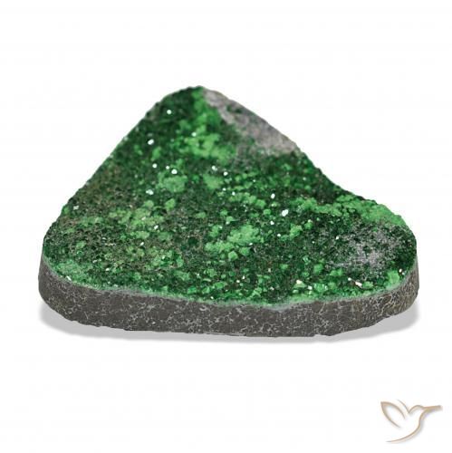 Uvarovite Granato Drusy Verde naturale da 32.90 ct, Taglio a fantasia, Opaco