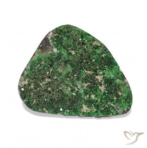 Uvarovite Granato Drusy Verde naturale da 8.91 ct, Taglio a fantasia, Opaco