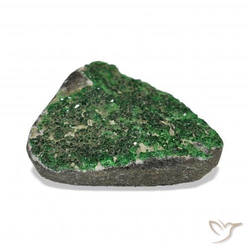 Uvarovite Granato Drusy Verde naturale da 8.91 ct, Taglio a fantasia, Opaco