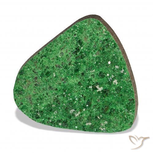 Uvarovite Granato Drusy Verde scuro naturale da 42.47 ct, Taglio a fantasia, Opaco