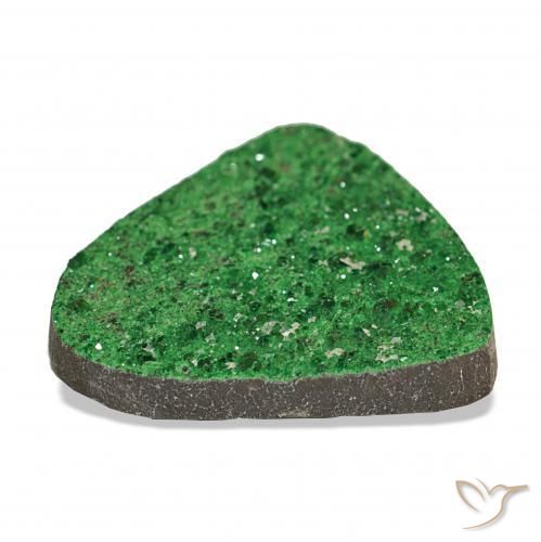 Uvarovite Granato Drusy Verde scuro naturale da 42.47 ct, Taglio a fantasia, Opaco