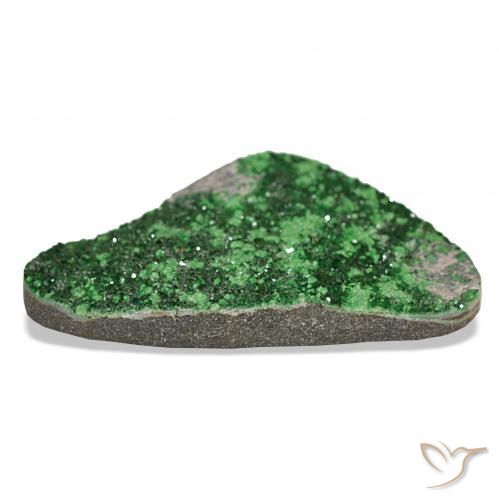 Uvarovite Granato Drusy Verde naturale da 58.64 ct, Taglio a fantasia, Opaco