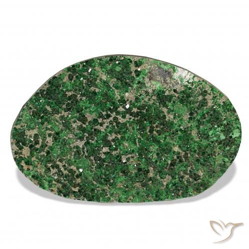 Uvarovite Granato Drusy Verde naturale da 64.66 ct, Taglio a fantasia, Opaco