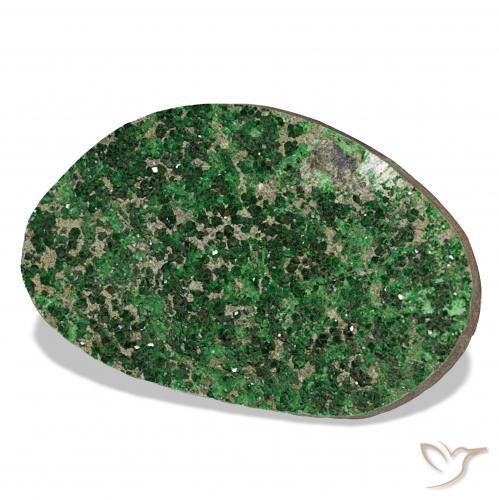 Uvarovite Granato Drusy Verde naturale da 64.66 ct, Taglio a fantasia, Opaco