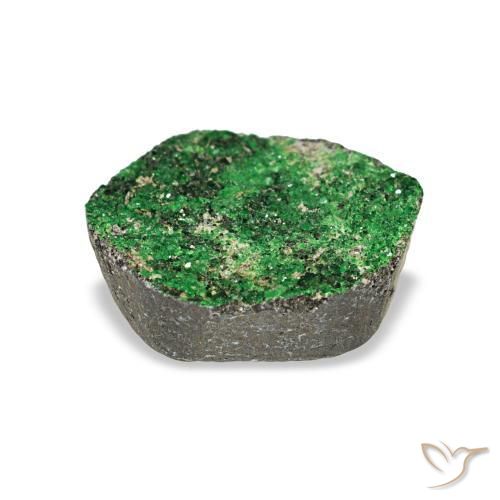 Uvarovite Granato Drusy Verde scuro naturale da 5.86 ct, Taglio a fantasia, Opaco