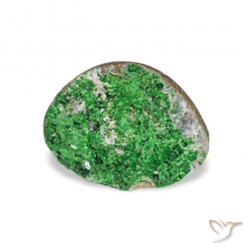 Uvarovite Granato Drusy Verde scuro naturale da 3.67 ct, Taglio a fantasia, Opaco