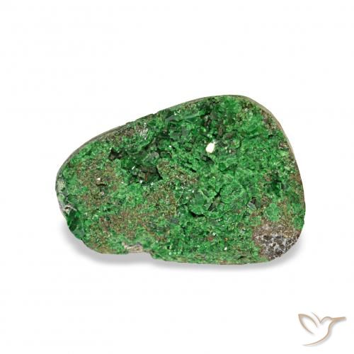 4.97ct Deep Earthy Green Uvarovite Granato Drusy, Taglio a fantasia, Opaco