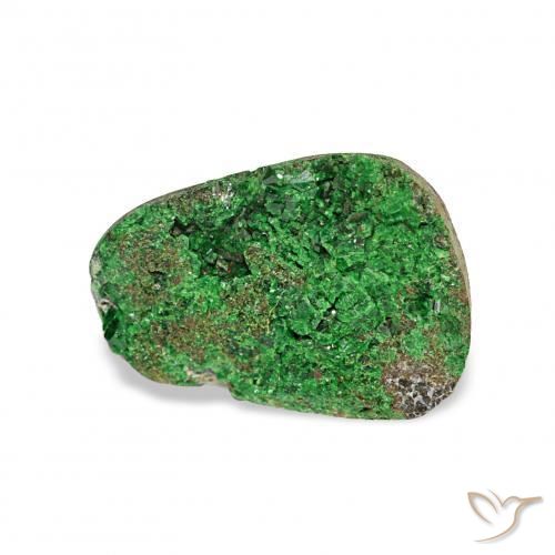 Uvarovite Granato Drusy Deep Earthy Green naturale da 4.97 ct, Taglio a fantasia, Opaco