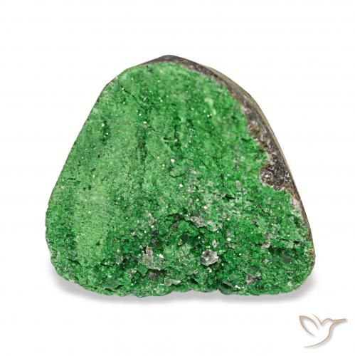 9.00ct Verde scuro Uvarovite Granato Drusy, Taglio a fantasia, Opaco