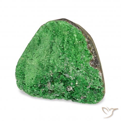 Uvarovite Granato Drusy Verde scuro naturale da 9.00 ct, Taglio a fantasia, Opaco