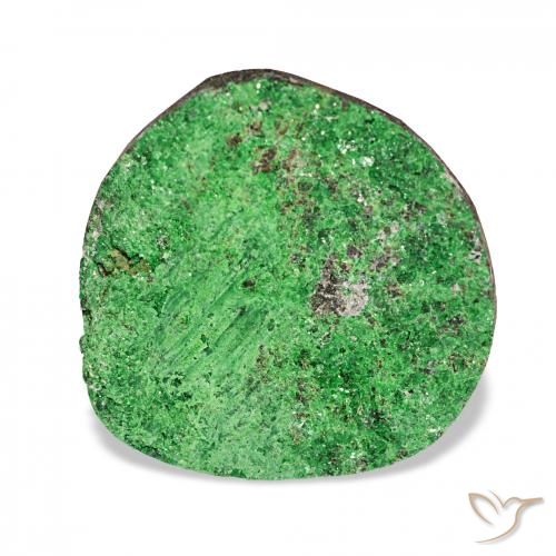 17.46ct Deep Earthy Green Uvarovite Granato Drusy, Taglio a fantasia, Opaco