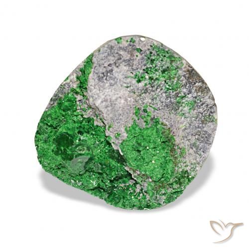 10.13ct Deep Earthy Green Uvarovite Granato Drusy, Taglio a fantasia, Opaco