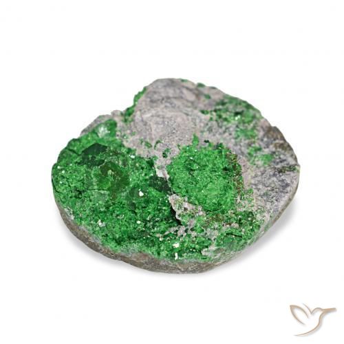 Uvarovite Granato Drusy Deep Earthy Green naturale da 10.13 ct, Taglio a fantasia, Opaco