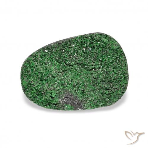5.96ct Verde Uvarovite Granato Drusy, Taglio a fantasia, Opaco