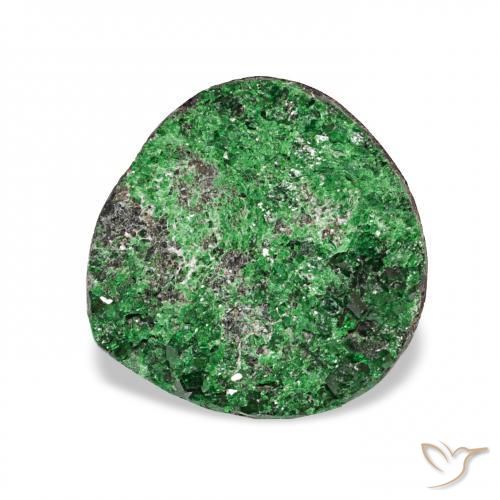 Uvarovite Granato Drusy Verde naturale da 5.47 ct, Taglio a fantasia, Opaco
