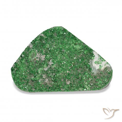 19.53ct Deep Earthy Green Uvarovite Granato Drusy, Taglio a fantasia, Opaco